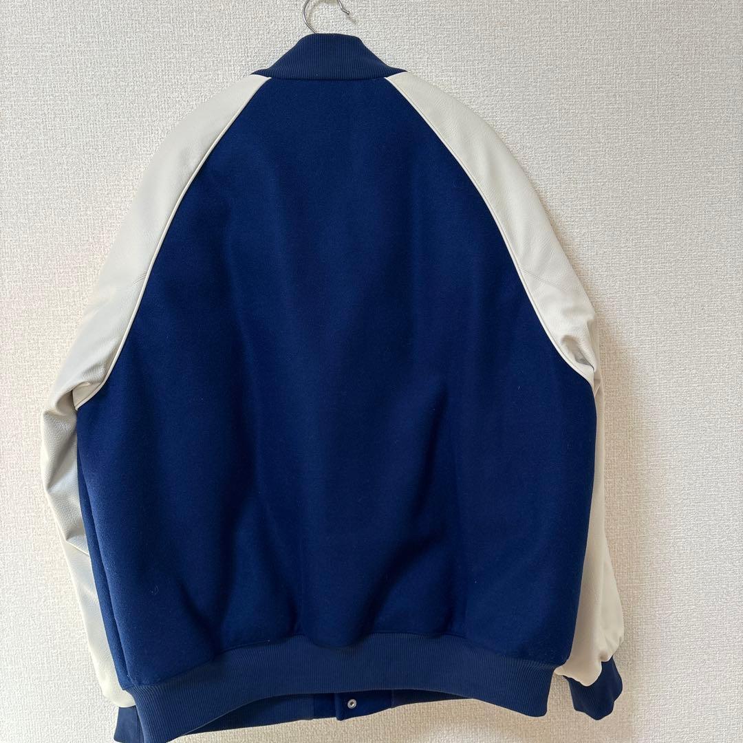 アディダス　ボンバージャケット　XL スタジャン　青　白美　黄色　美品