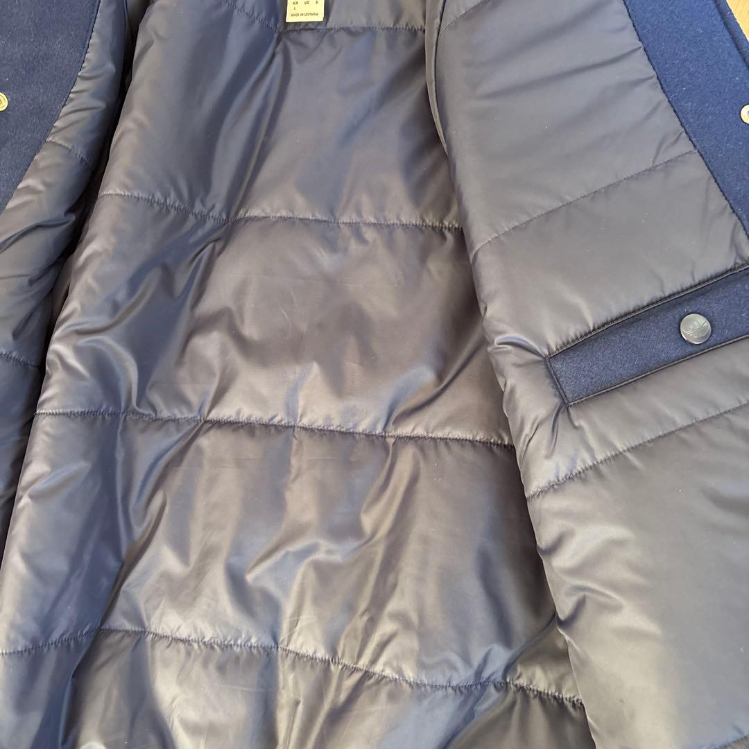 アディダス　ボンバージャケット　XL スタジャン　青　白美　黄色　美品