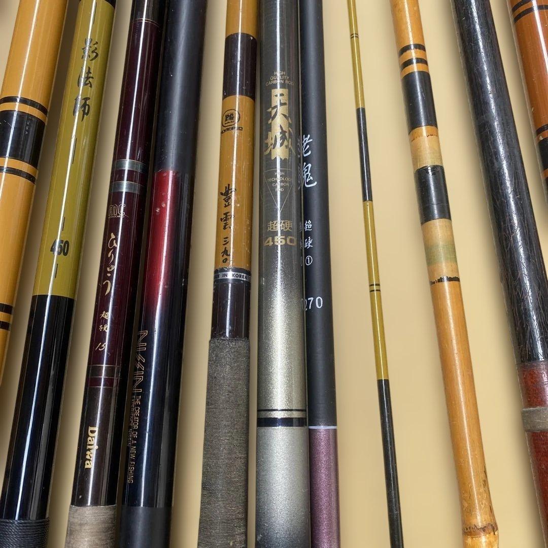 【釣り竿と竿掛けセット】多様な釣り竿コレクション 実用セット