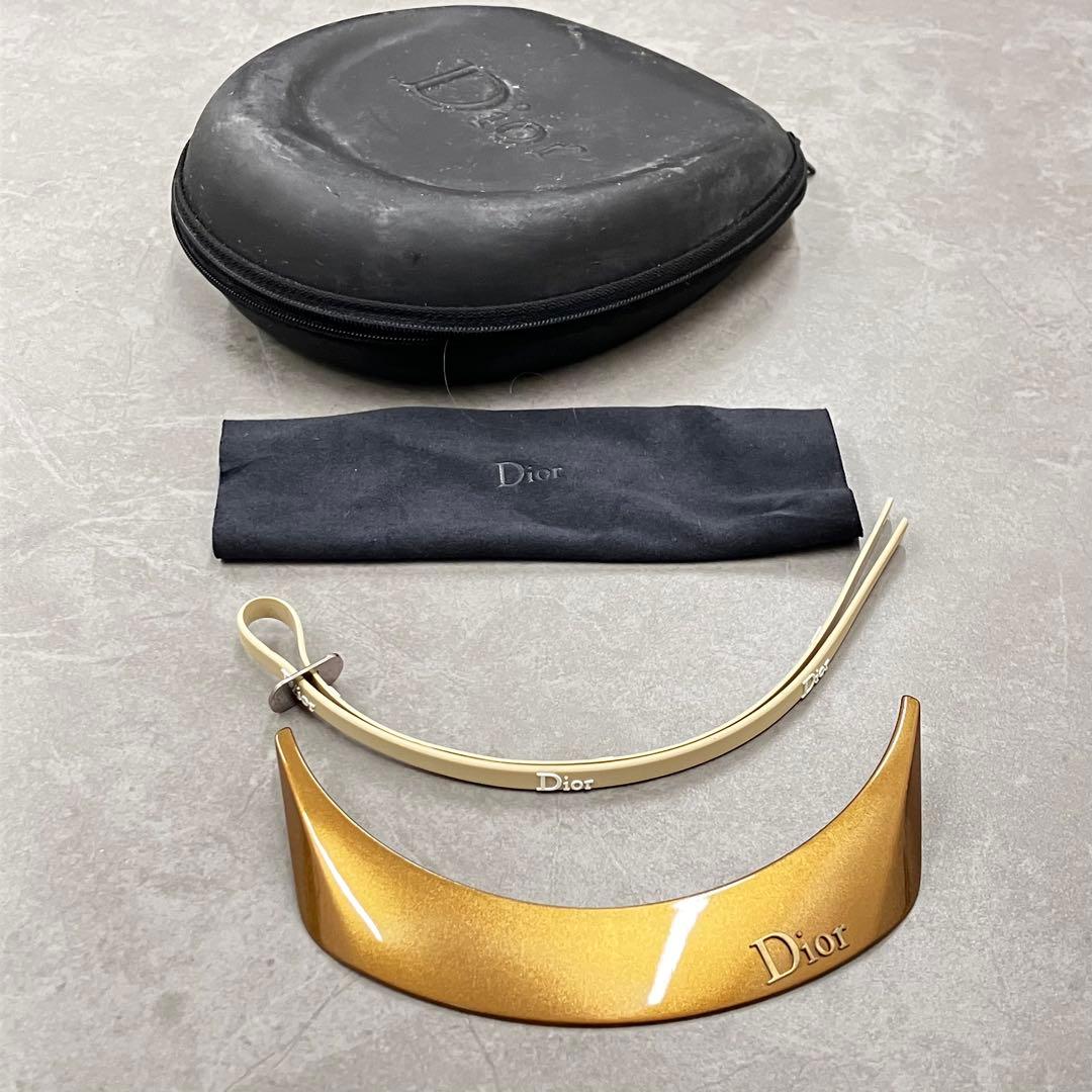 Dior GOLF サングラス ゴールド シールド型 ケース付 ディオール
