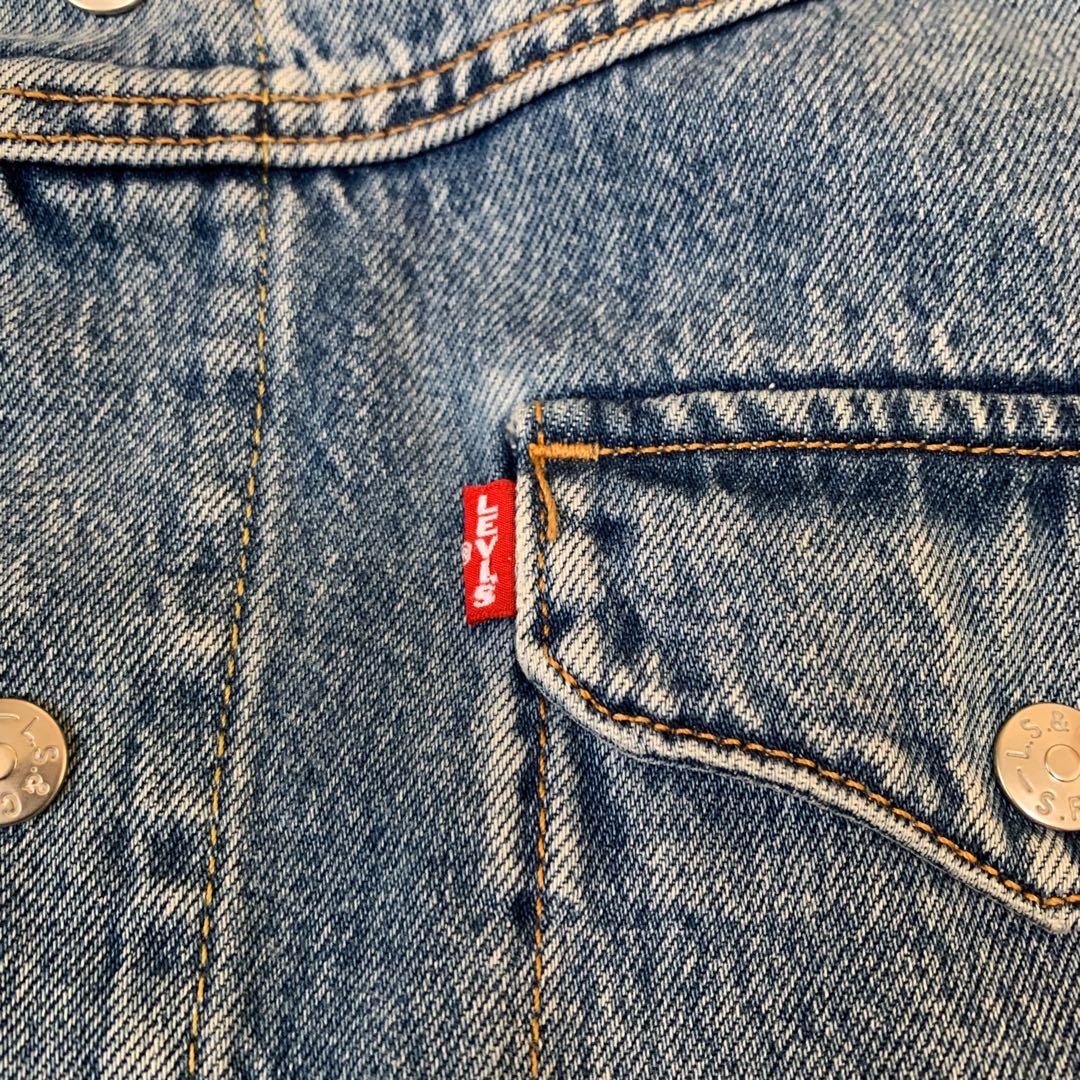 リーバイス 2025AW デニムジャケット コーデュロイ襟 古着 青 XL相当