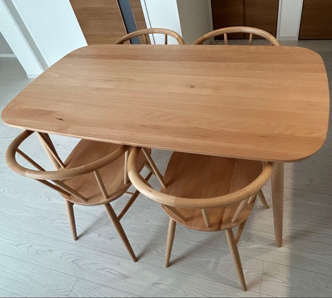 【kanamaru】MUJI 無印良品 ブナ材テーブル 150cm