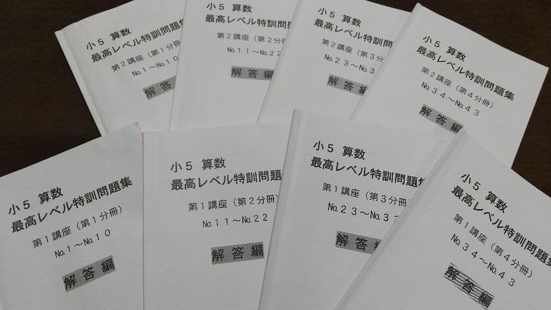 小5 算数 最高レベル特訓問題集