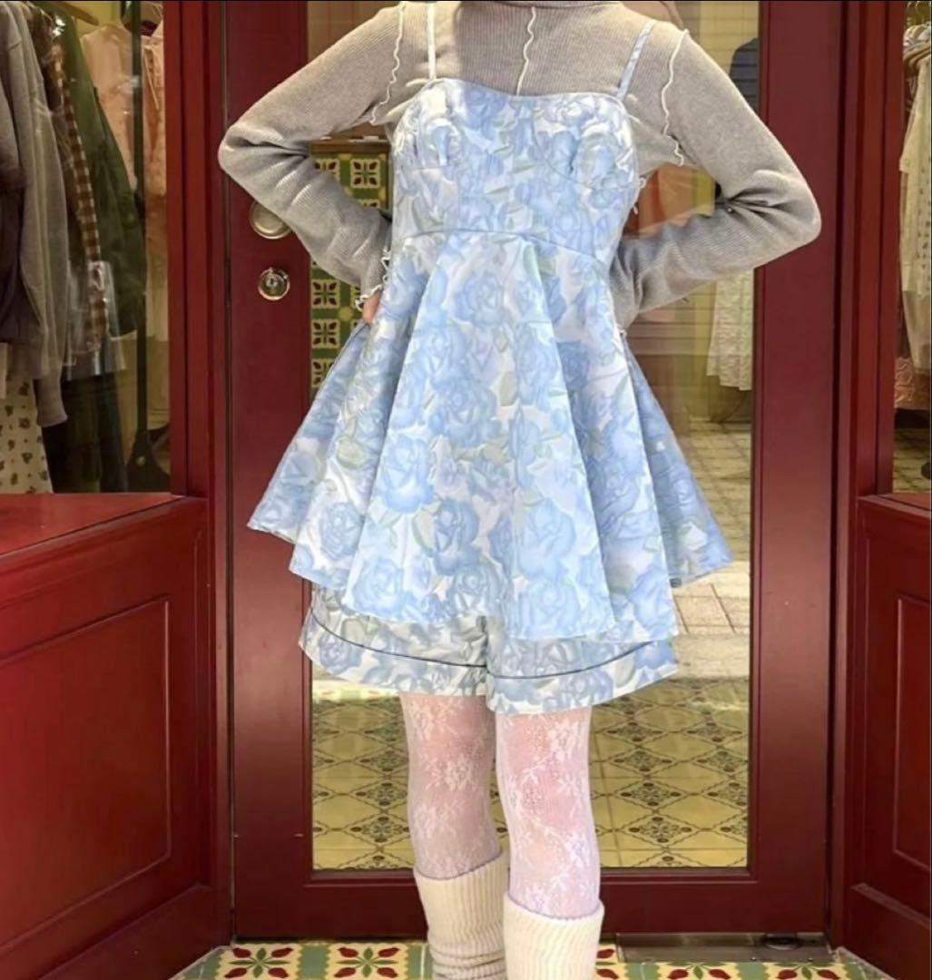 【美品】POPPY JACQUARD FLARE CAMI TUNIC