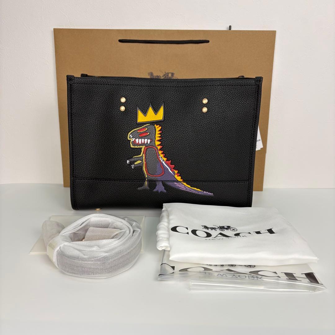 【COACH】 タグ有り バスキア コラボ ショルダーバッグ 2way ブラック