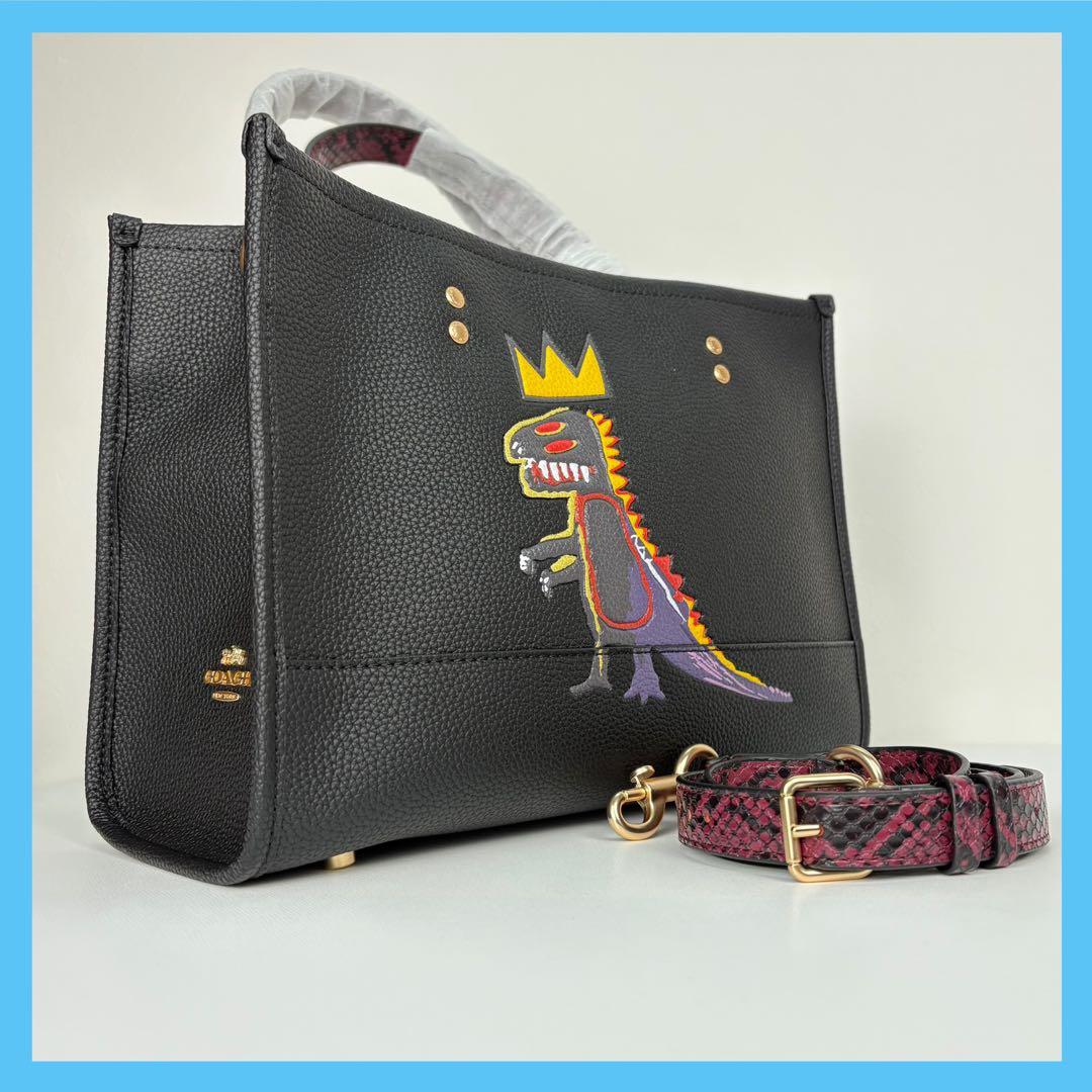 【COACH】 タグ有り バスキア コラボ ショルダーバッグ 2way ブラック