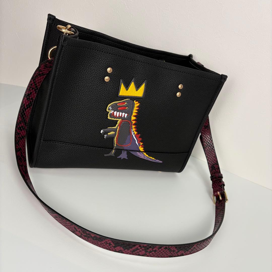 【COACH】 タグ有り バスキア コラボ ショルダーバッグ 2way ブラック
