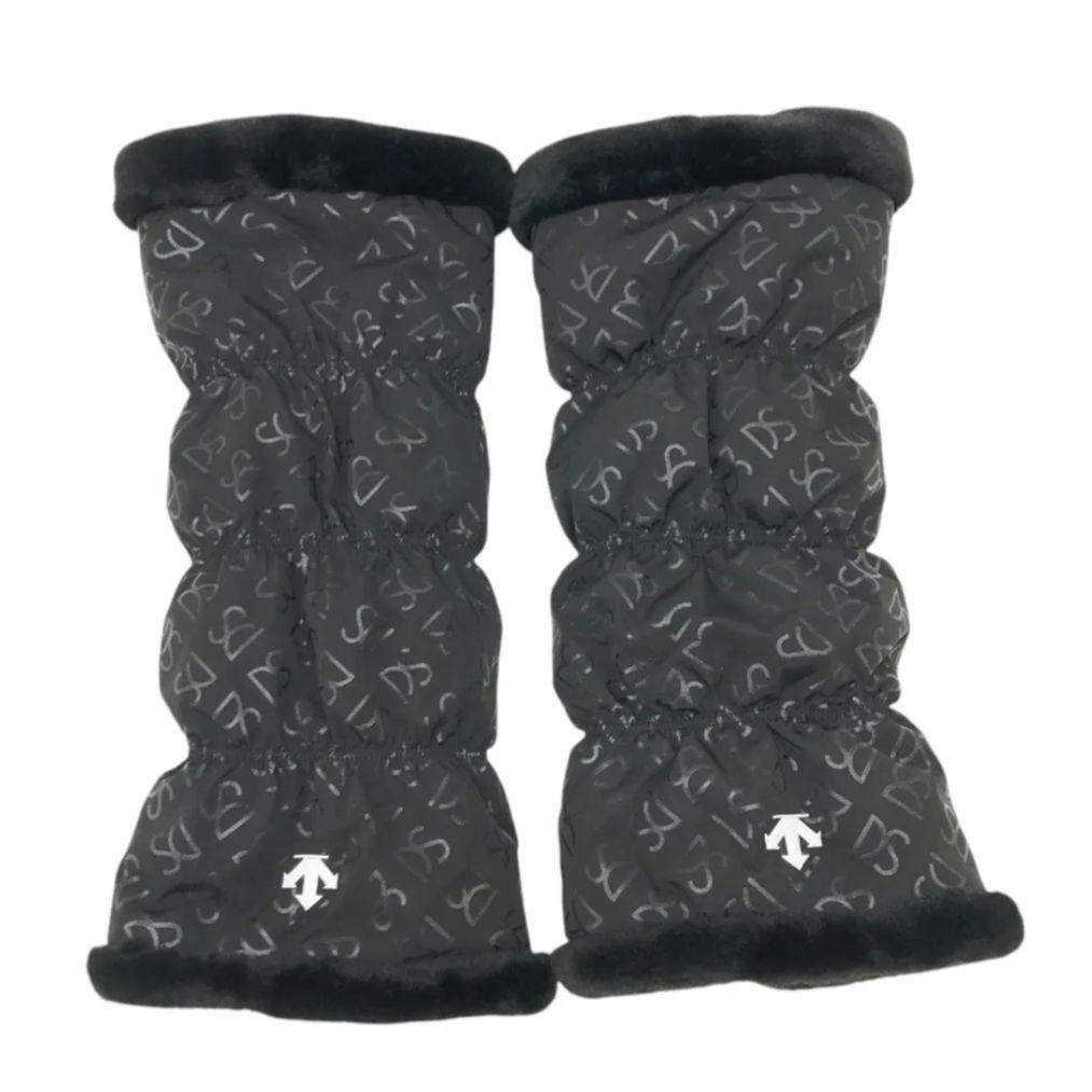 DESCENTEGOLFリバーシブルデザインレッグウォーマー黒 フリーサイズ