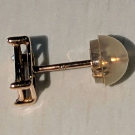 AVALANCHE スクエア ダイヤ ピアス ピンクゴールド 10k 片耳