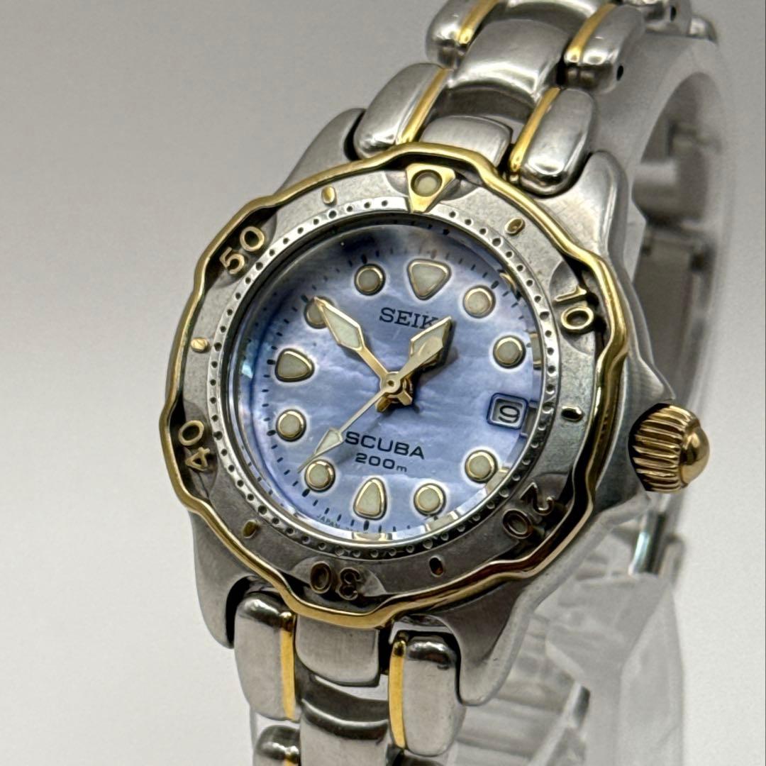 SEIKO SCUBA 7N85-0070 200m ダイバー クォーツ 稼動