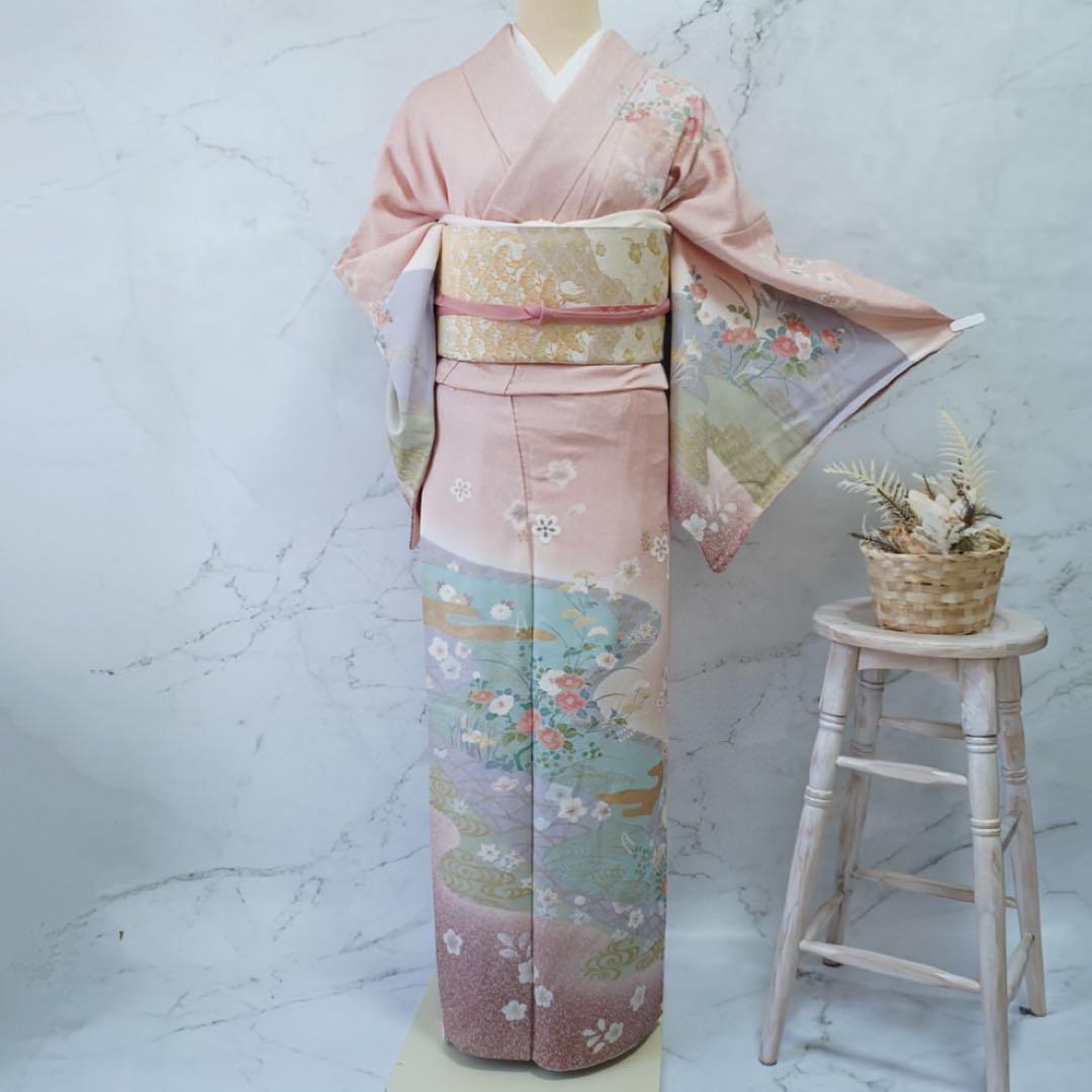 訪問着 フルセットa467E 七五三　入学式　お宮参り　結婚式　裄丈69
