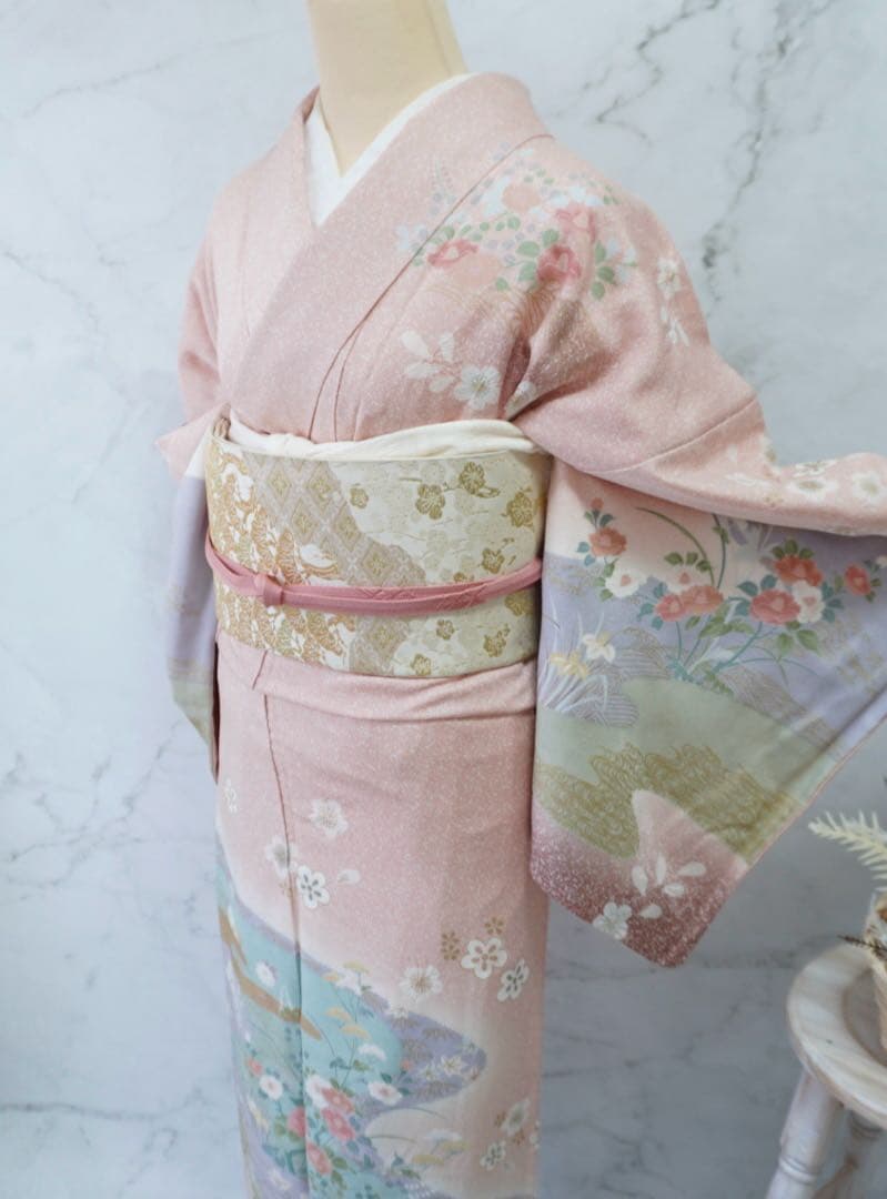 訪問着 フルセットa467E 七五三　入学式　お宮参り　結婚式　裄丈69