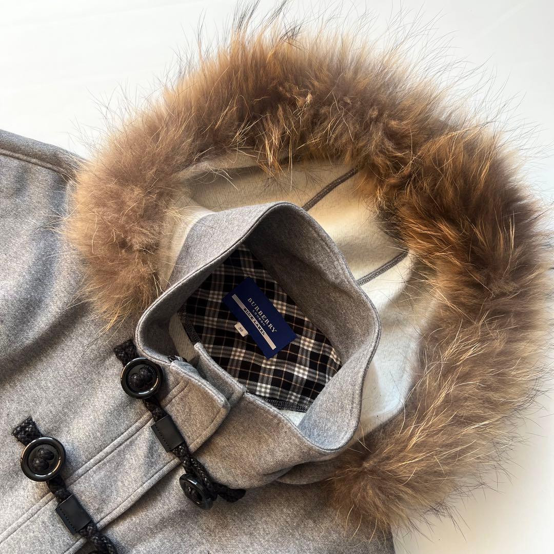 Burberry バーバリー　ファー付き　ポンチョ　コート
