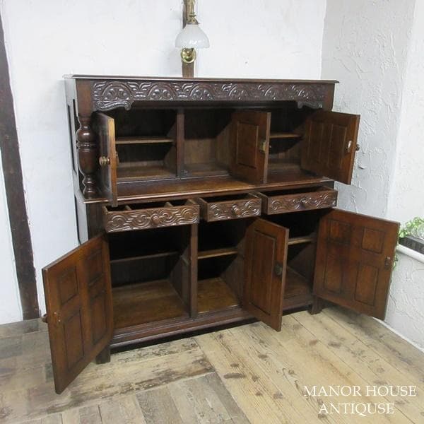 イギリス アンティーク 家具 コートカップボード キャビネット 英国 6971c