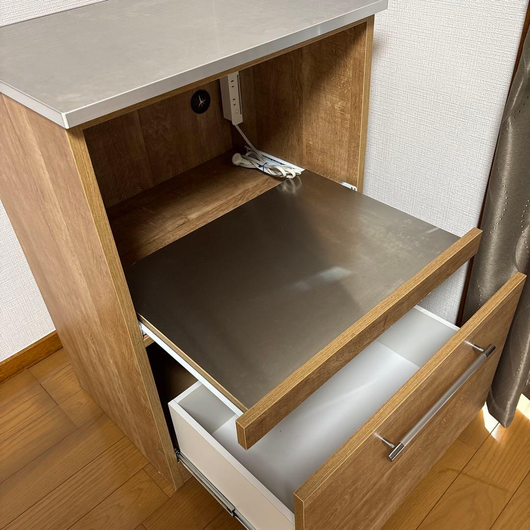 ユアーズ レンジ台 ウッド調 美品 キッチン収納 ！訳あり