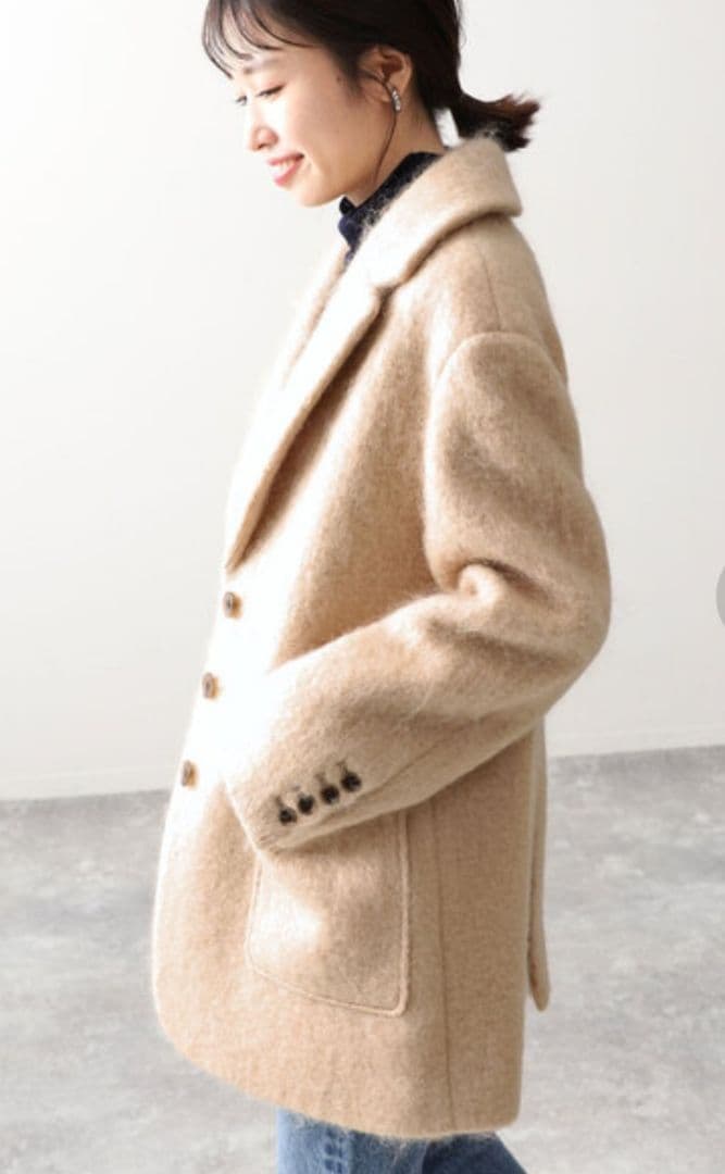 【美品】　2023年製　スローブイエナ　シャギージャケットコート　完売品　フリー