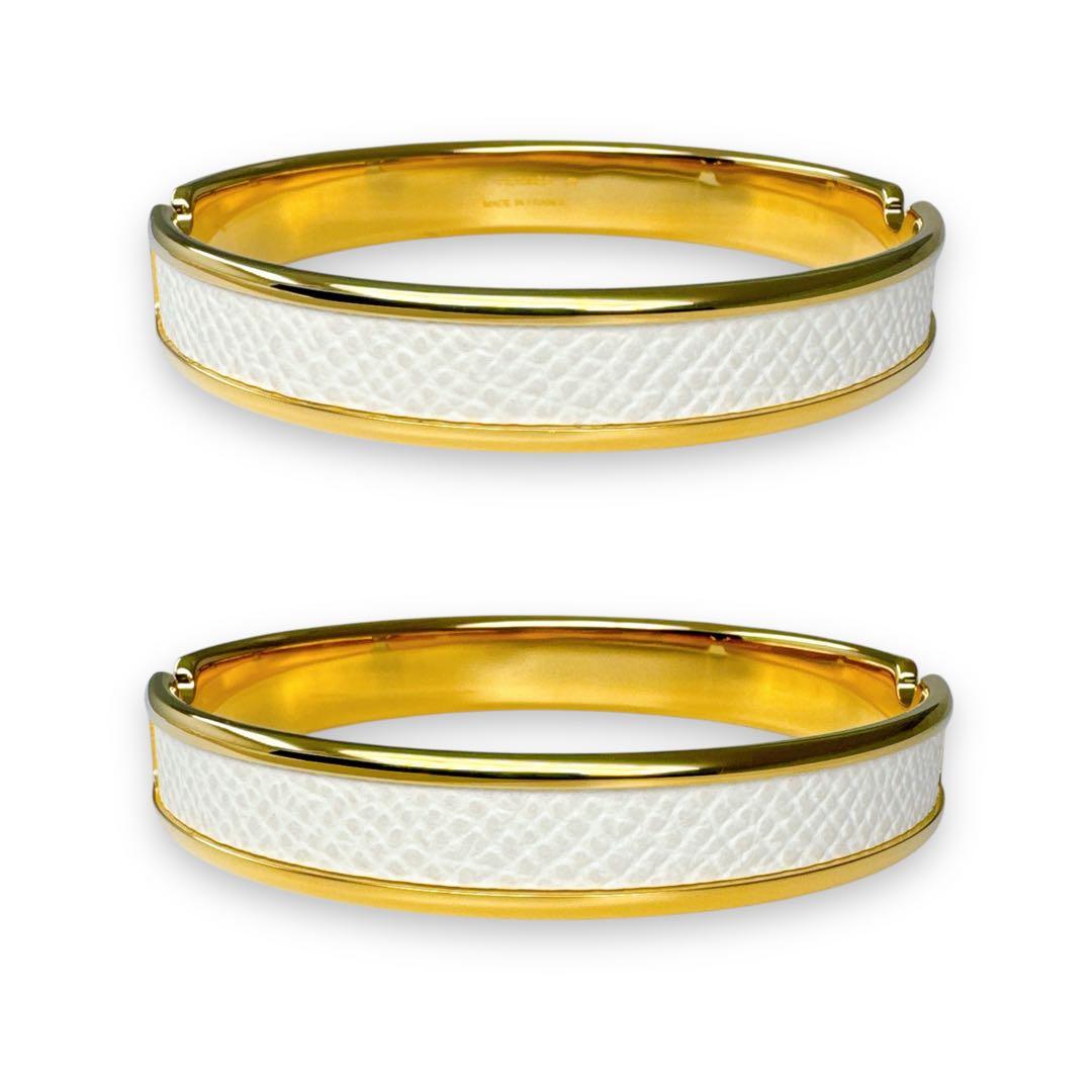 エルメス HERMES バングル オランプ ゴールド アイボリー ナタ ブランド