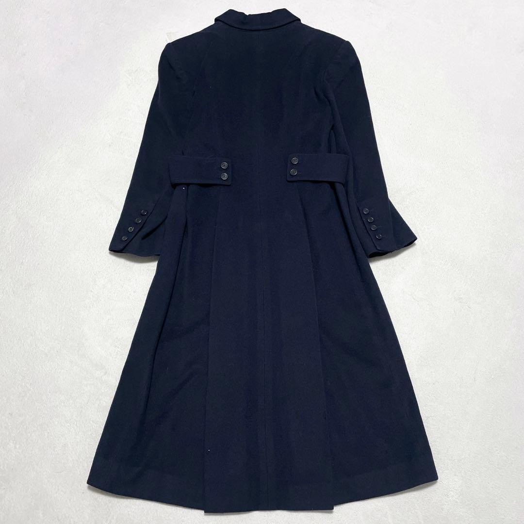 49AV ジュンコシマダ 着丈116cm ダブルロングチェスターコート カシミヤ