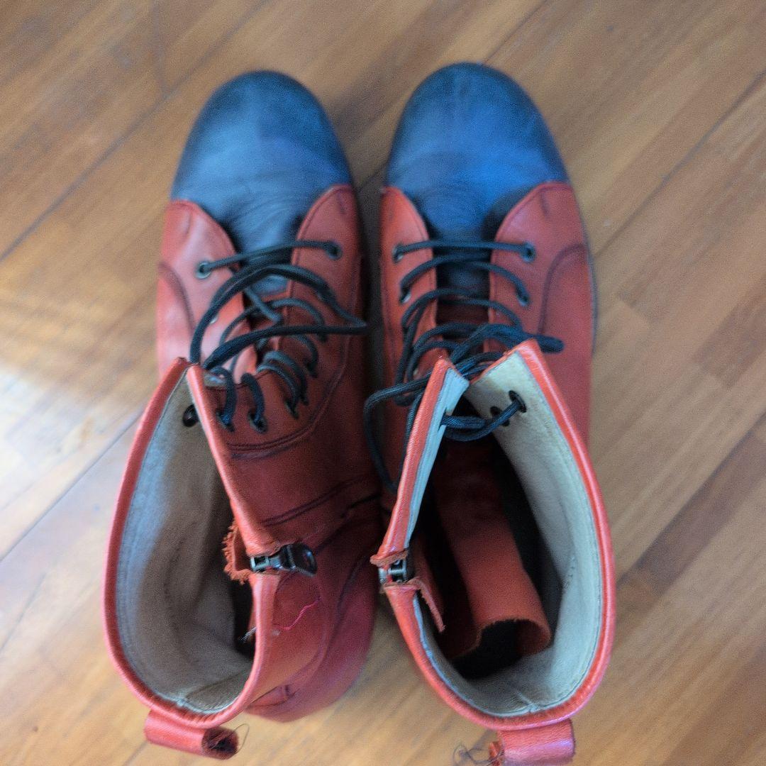 日本製 glamb Anarchy boots 赤