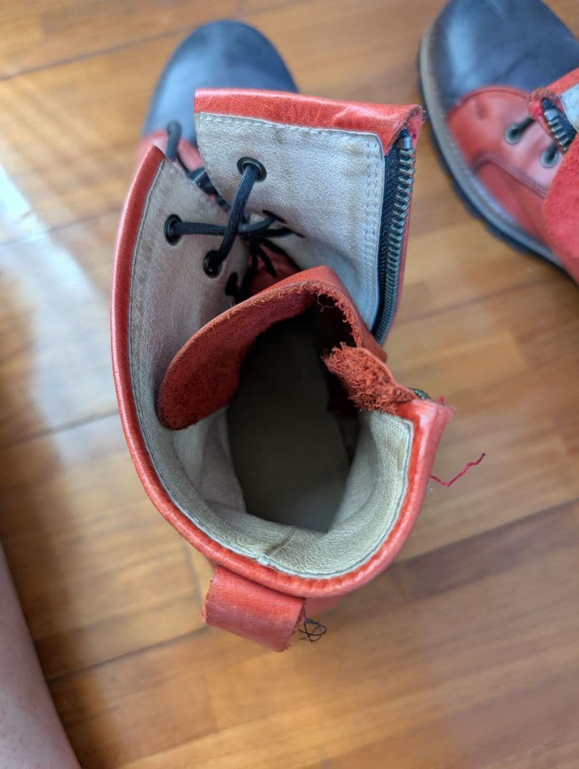 日本製 glamb Anarchy boots 赤