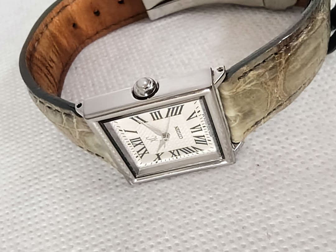 【美品、希少】シチズン　クロスシー　クロコダイルベルト　5431-T006795