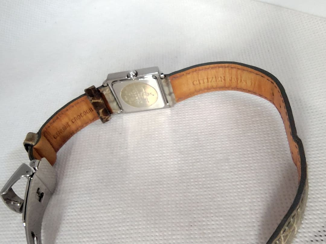 【美品、希少】シチズン　クロスシー　クロコダイルベルト　5431-T006795
