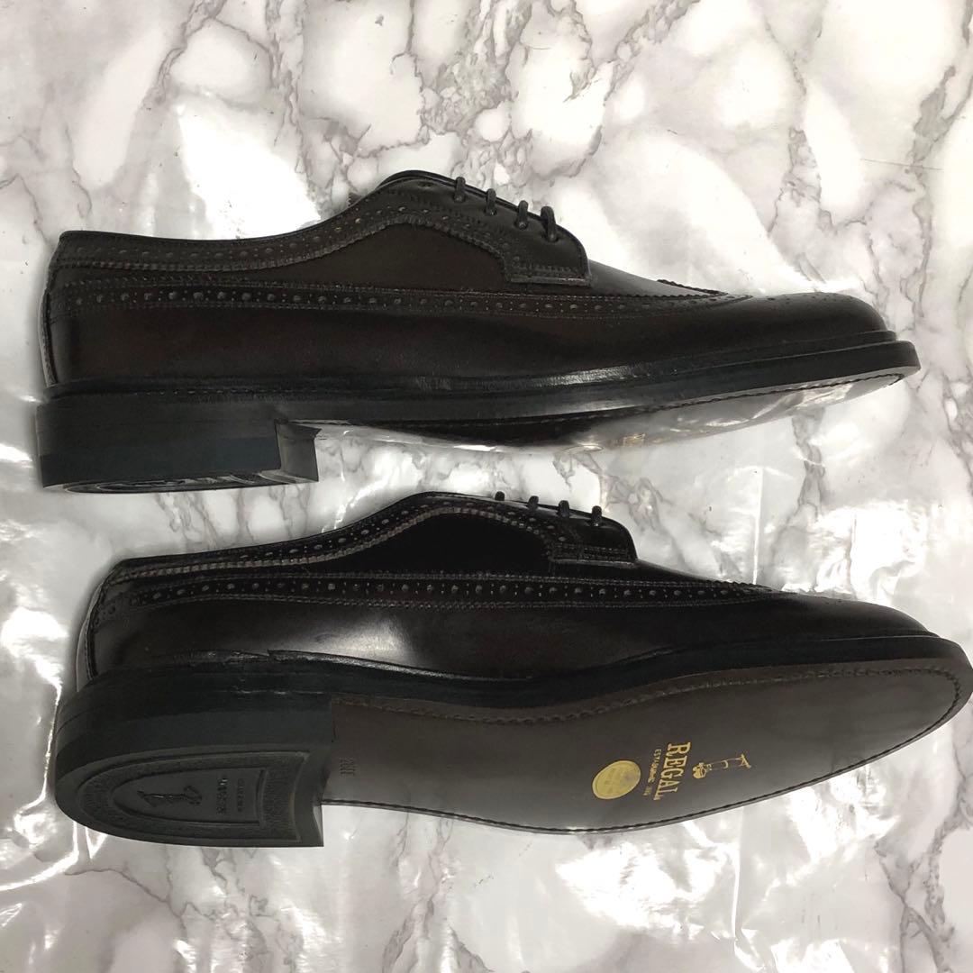 極美品✨️ REGAL ウイングチップ レザー 本革 メダリオン 26cm