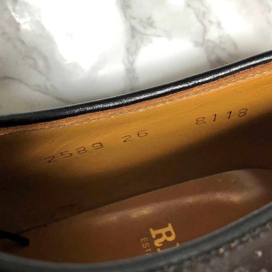 極美品✨️ REGAL ウイングチップ レザー 本革 メダリオン 26cm