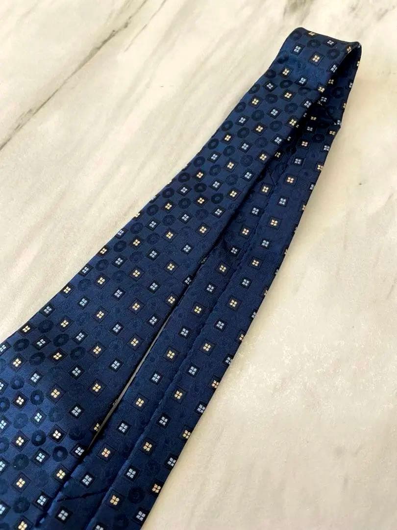 【新品保管品】ゼニア ネクタイ 新品級 シルク 箱付 タグ付 ZEGNA 小紋柄