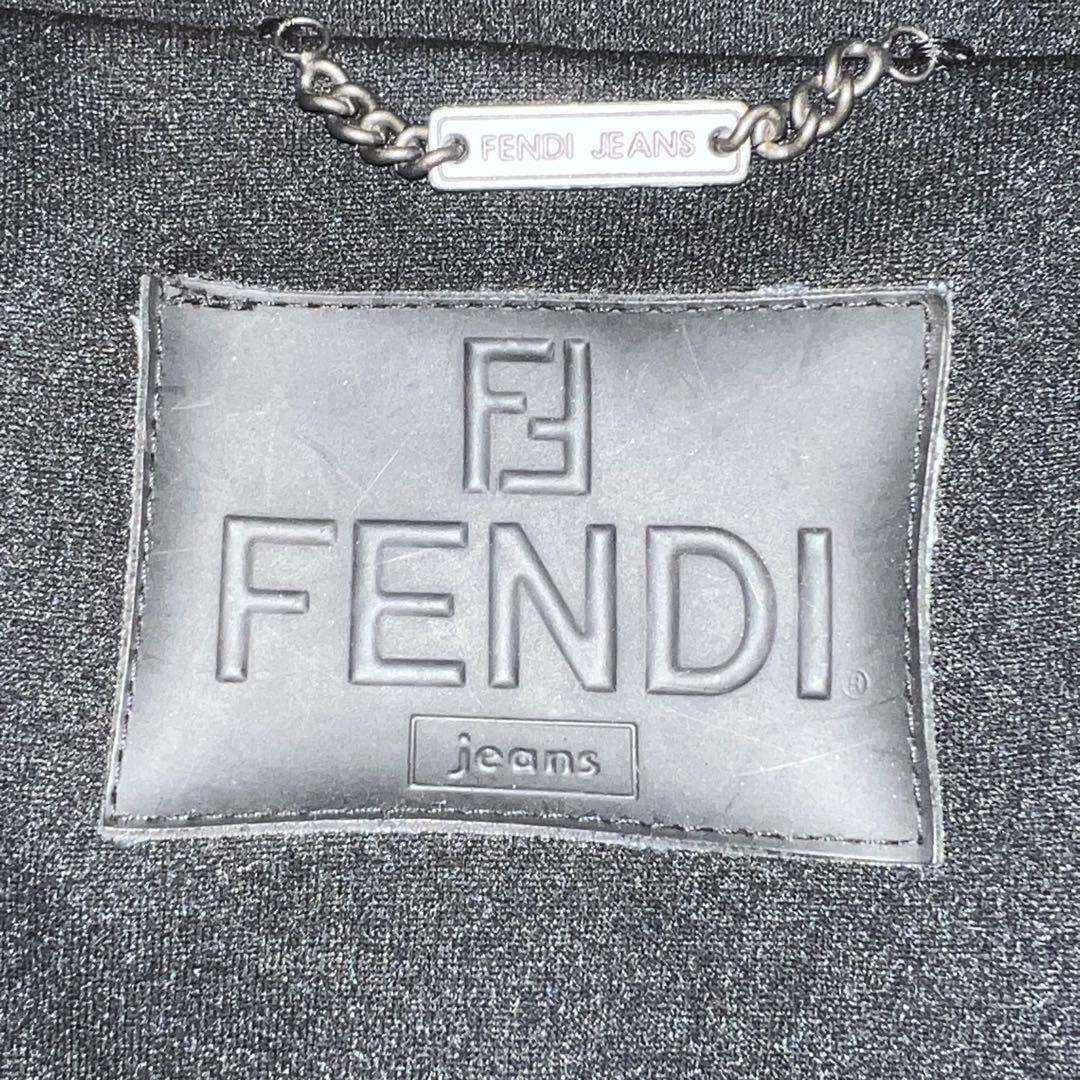 希少品 フェンディ ペカン柄 ロングコート 比翼タイプ ブラック 40