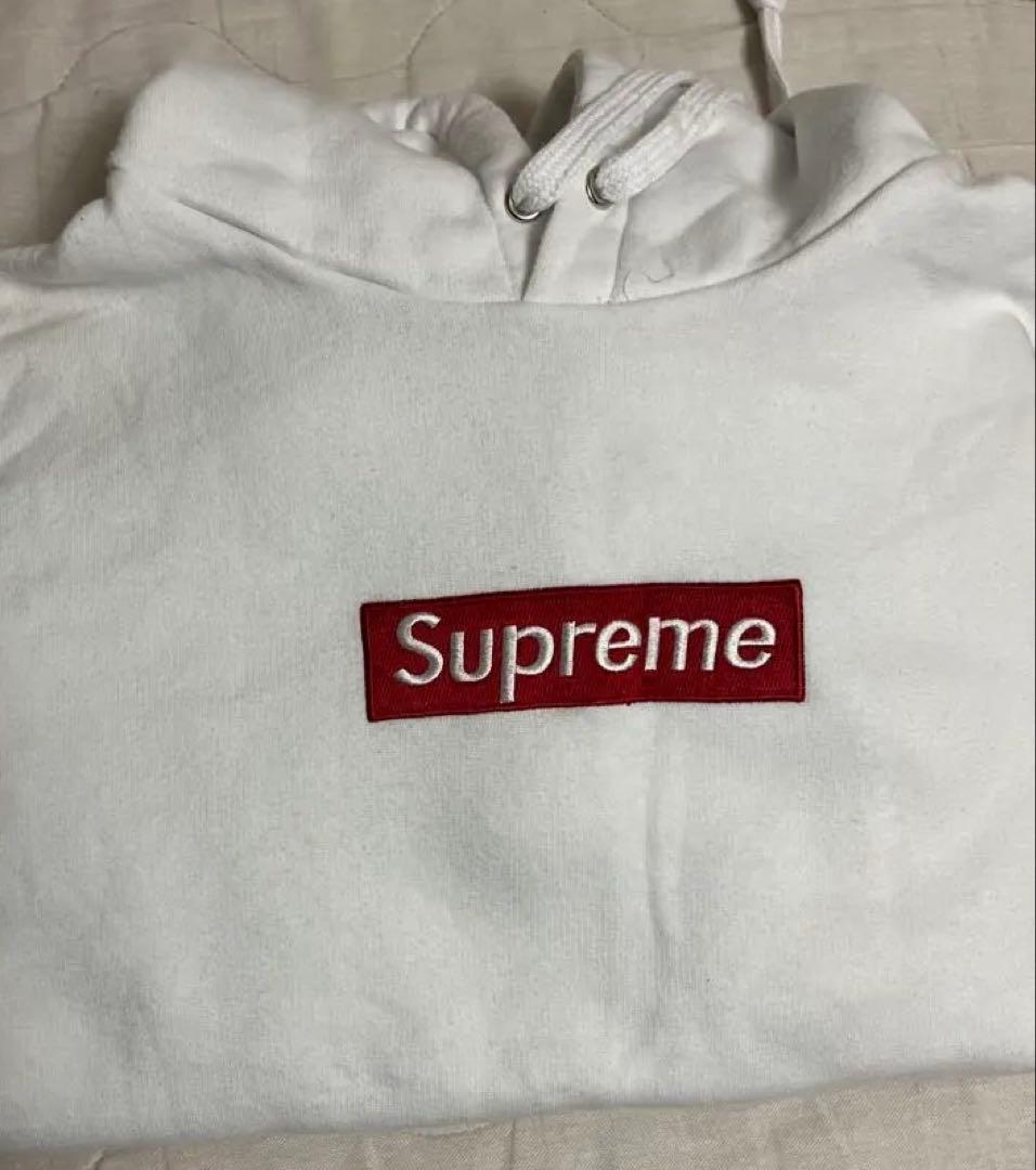 Supreme ホワイトパーカー Sサイズ