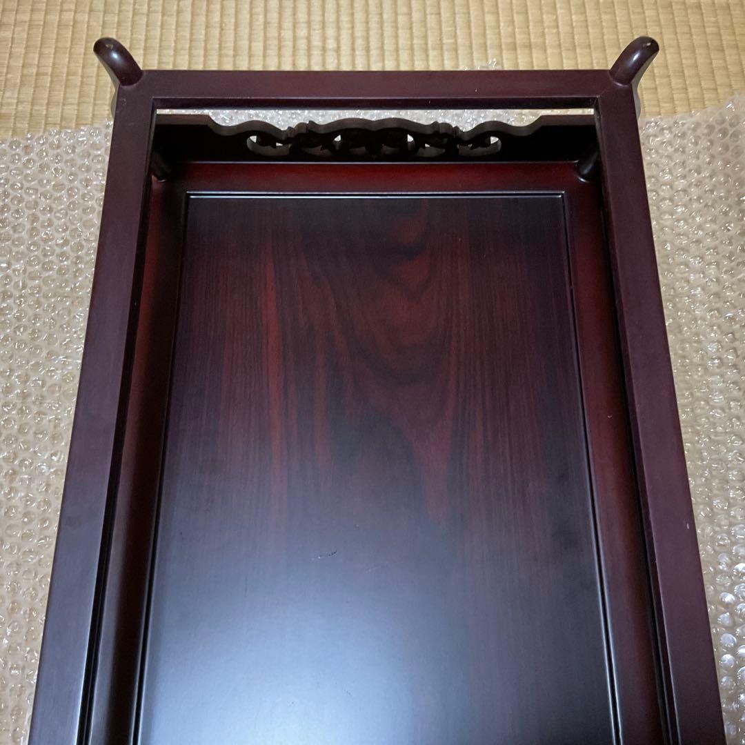 ⭐️がんも様 御専用⭐️【美品】和机 飾り台 唐木透かし彫り 着せ替えシェード