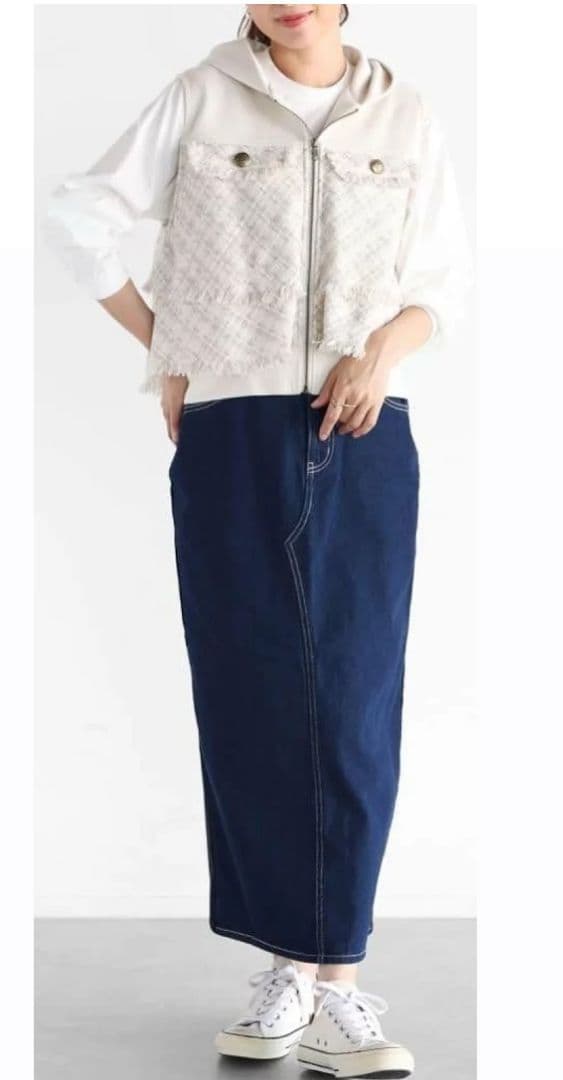 【新品2,4万 スコットクラブvin 麻入 バック フリル ツイード ベスト