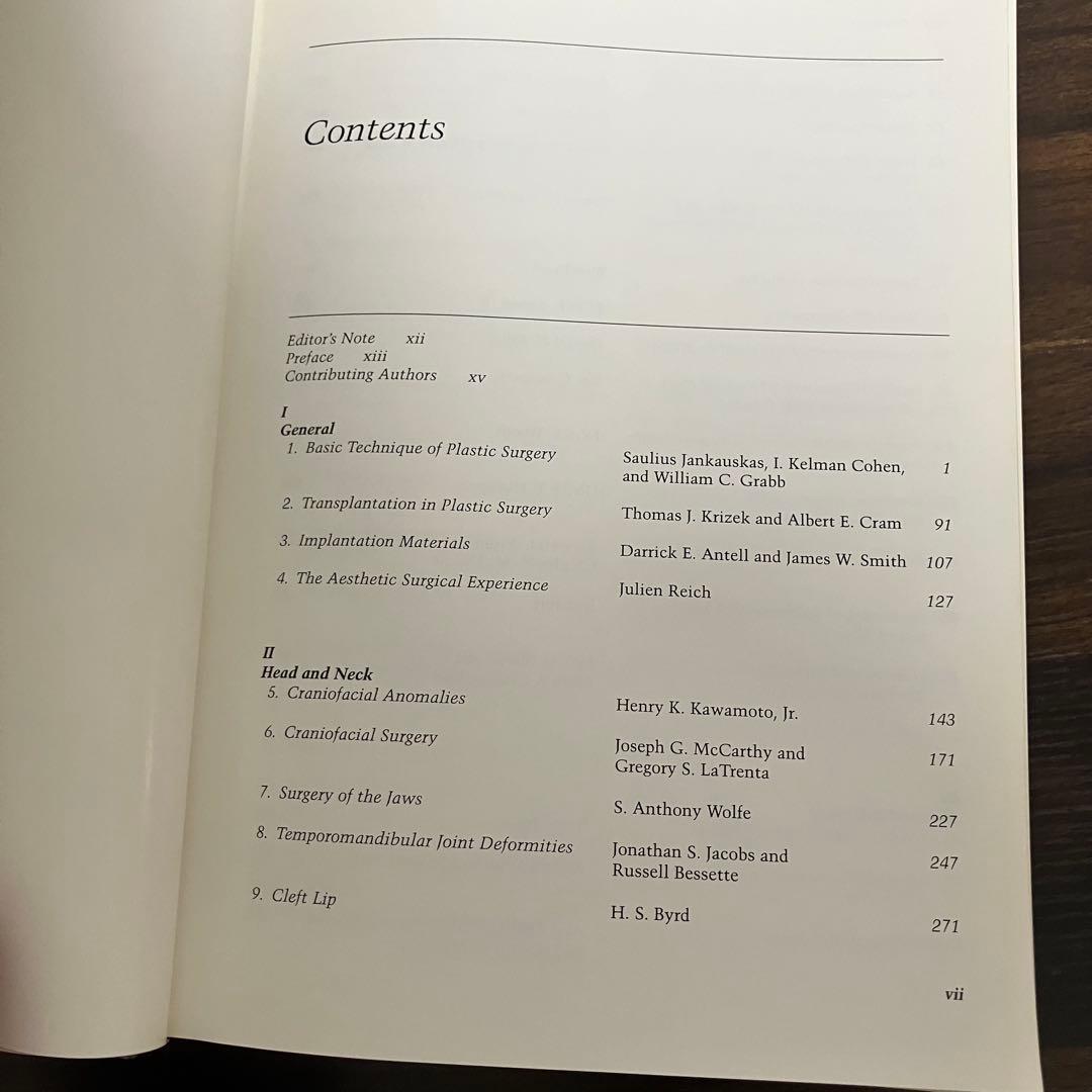 洋書　Grabb and Smith's Plastic Surgery 第四版