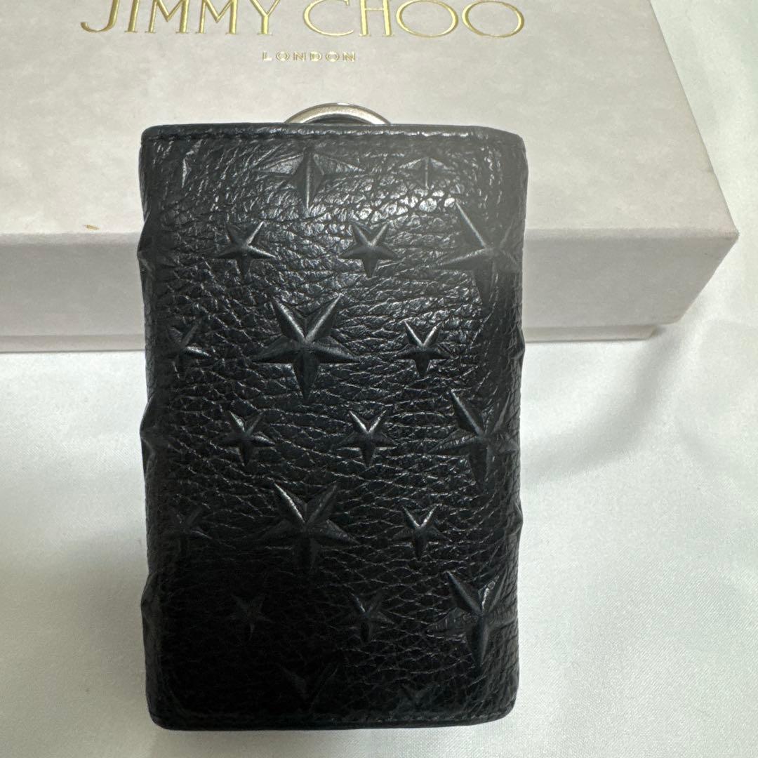 JIMMY CHOO ブラック レザー キーケース