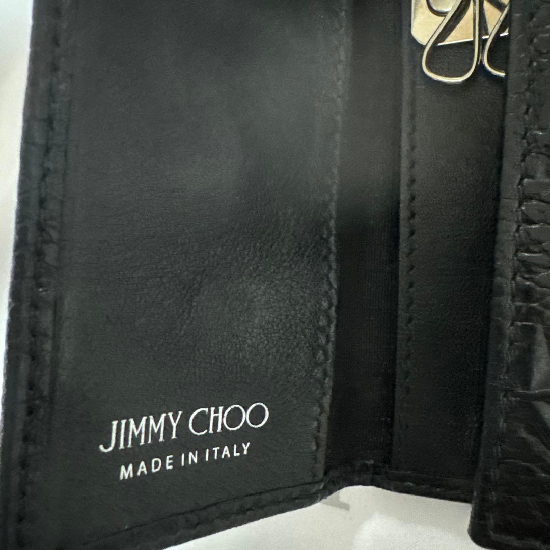JIMMY CHOO ブラック レザー キーケース