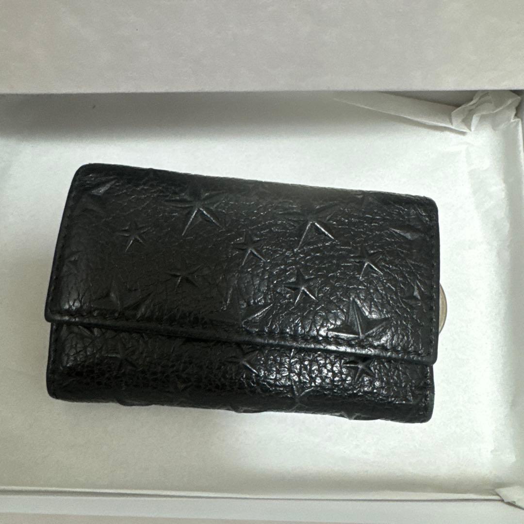 JIMMY CHOO ブラック レザー キーケース