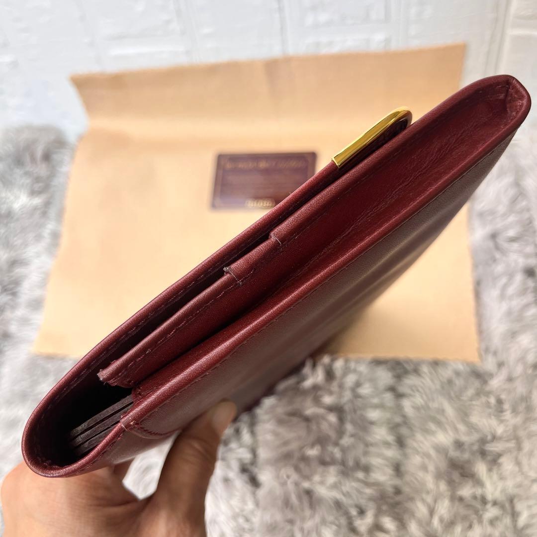 極美品✨カルティエ　クラッチバッグ　28センチ　マストライン　レザーバッグ