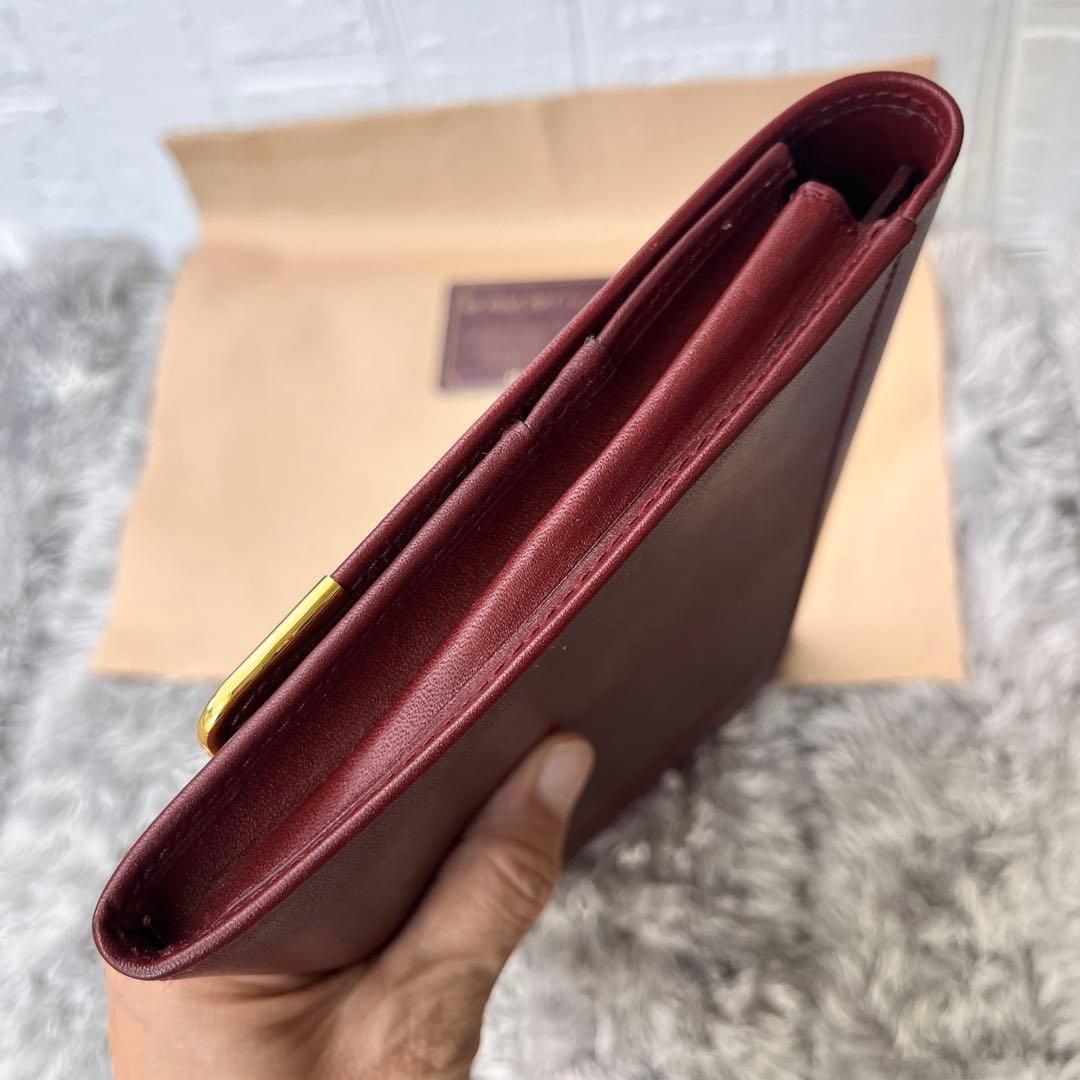 極美品✨カルティエ　クラッチバッグ　28センチ　マストライン　レザーバッグ