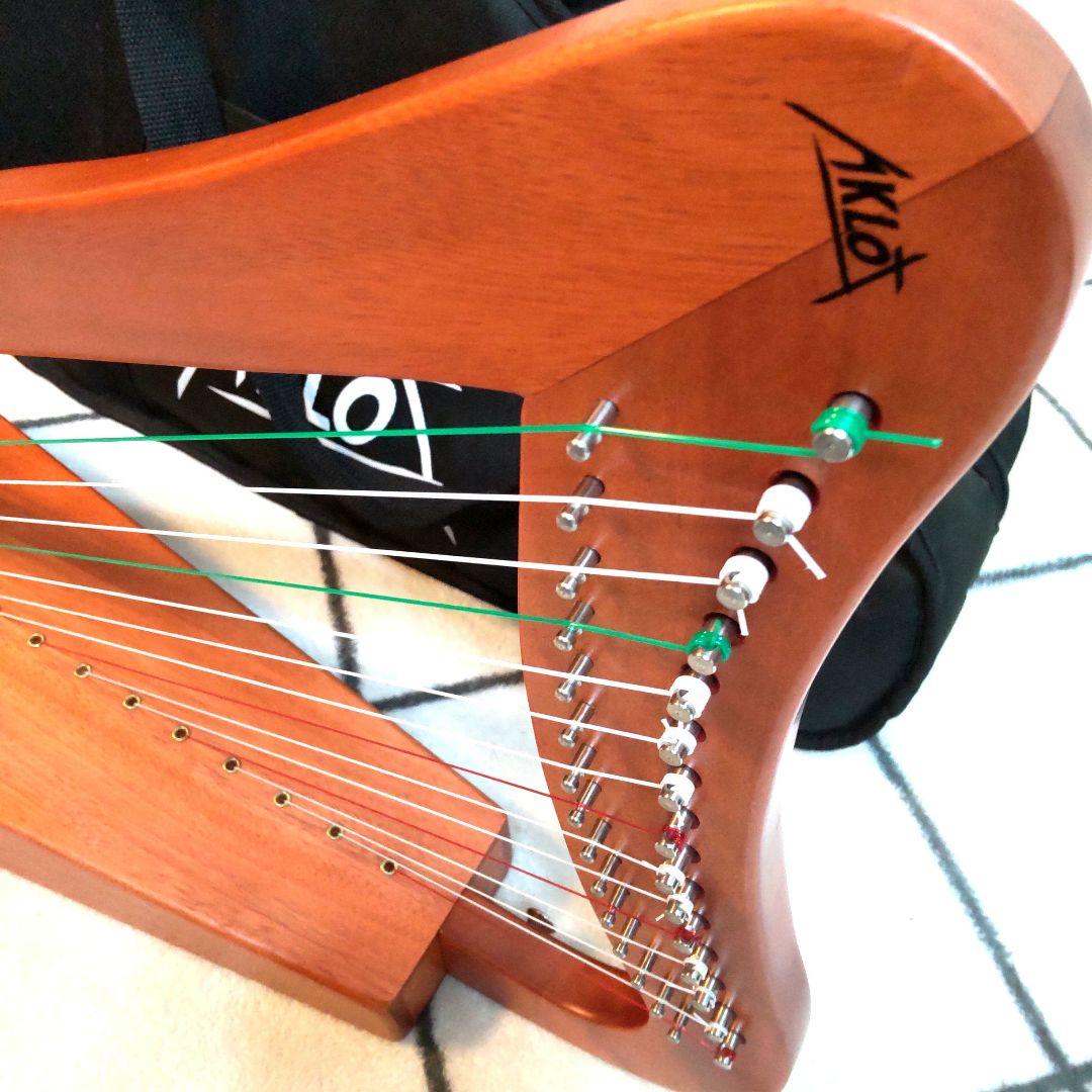 [未使用品]アイリッシュハープ　AKLOT 15弦ハープ