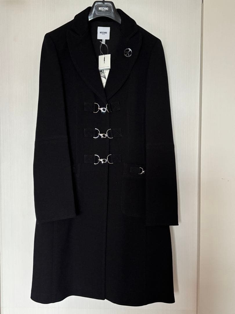 【新品未使用】MOSCHINO JEANSブラック ロングコート