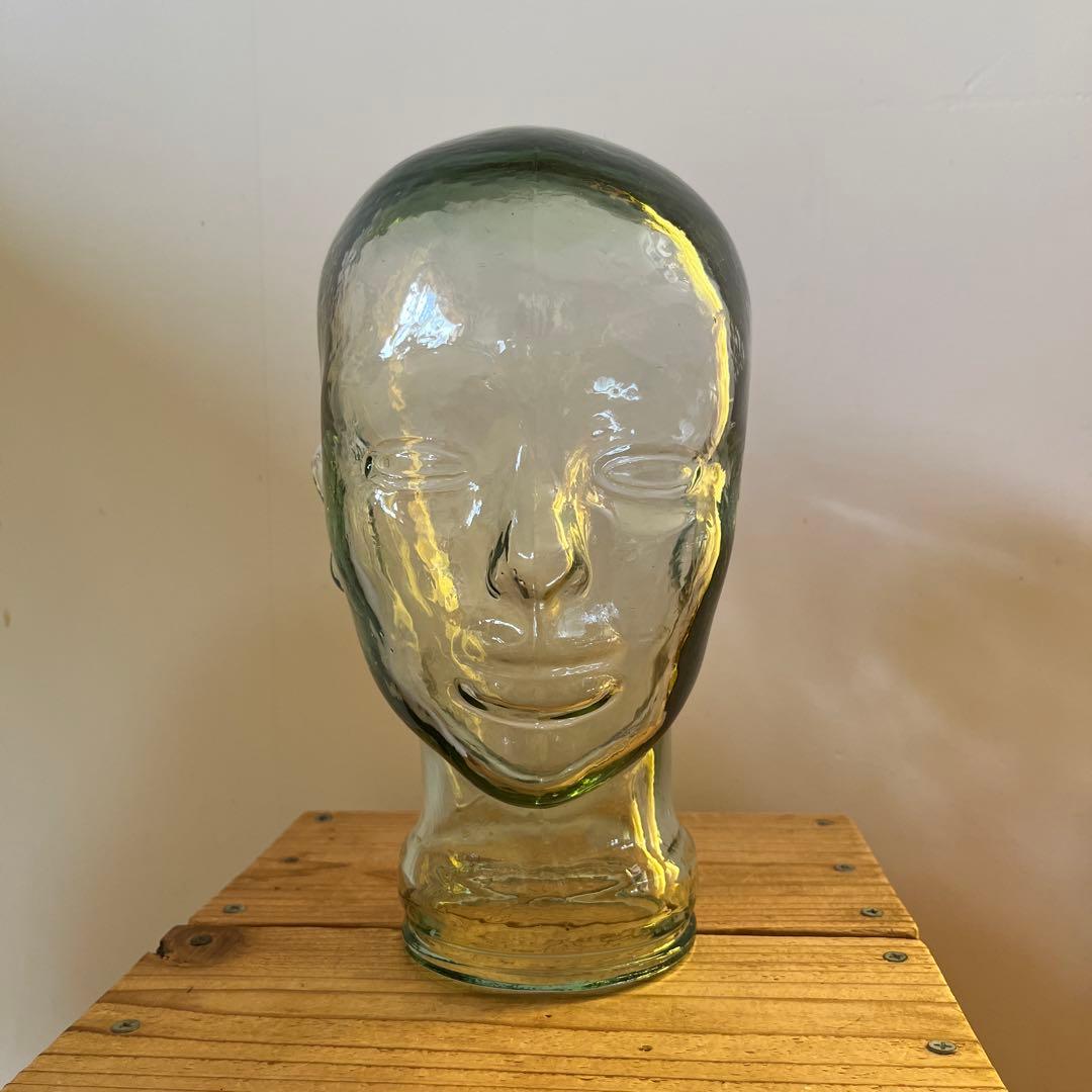 ガラス　顔　トルソー　ヴィンテージ