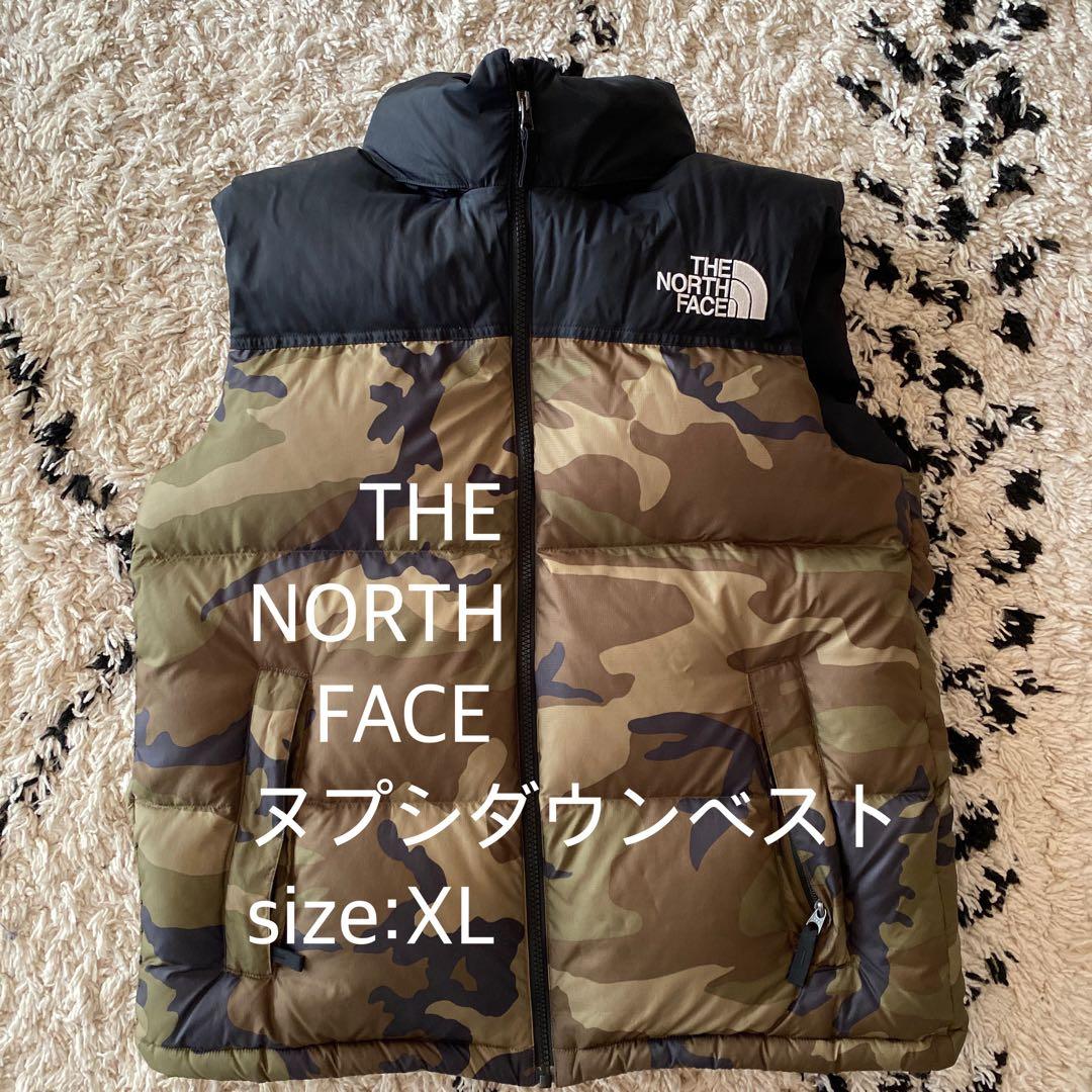 THE NORTH FACE ザノースフェイスヌプシダウンベストXL 迷彩カモ