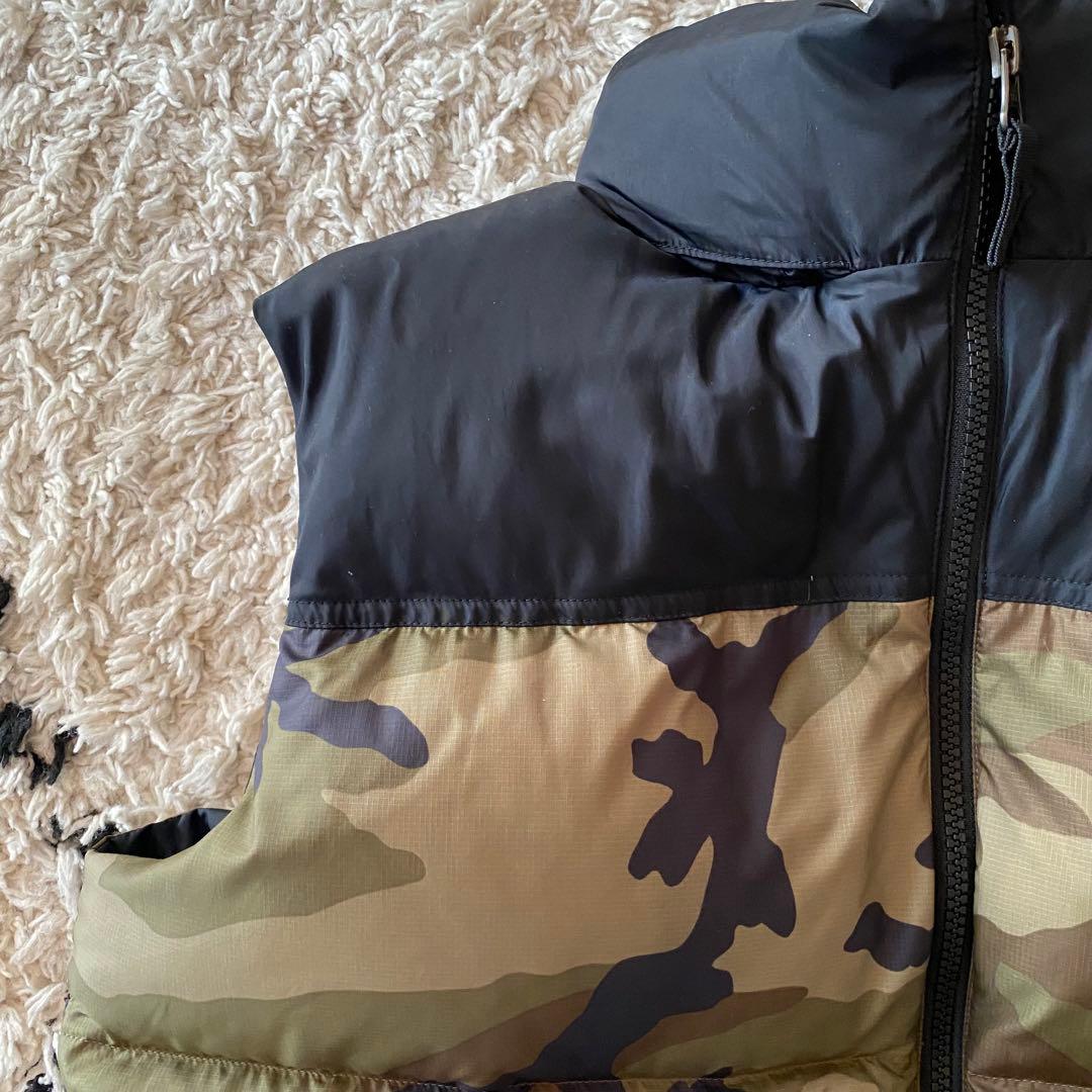 THE NORTH FACE ザノースフェイスヌプシダウンベストXL 迷彩カモ
