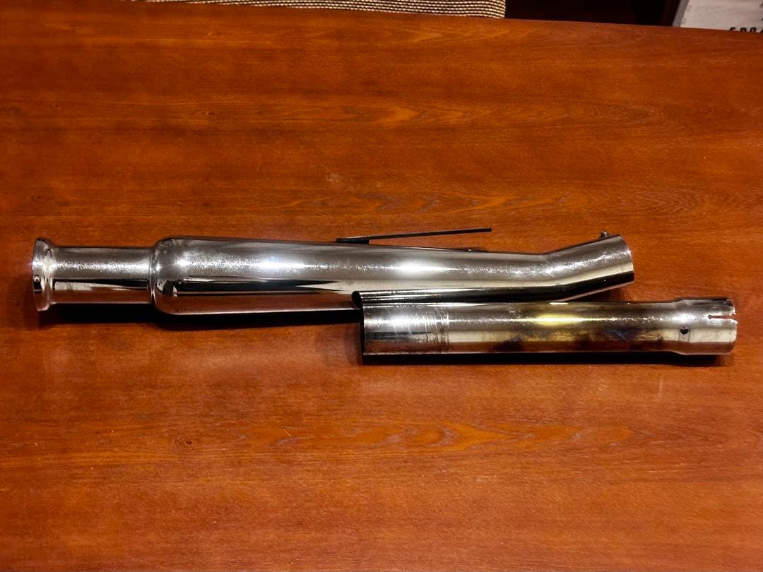 ガレージT＆F SR400　 アップトランペットマフラー ローパスバッフル