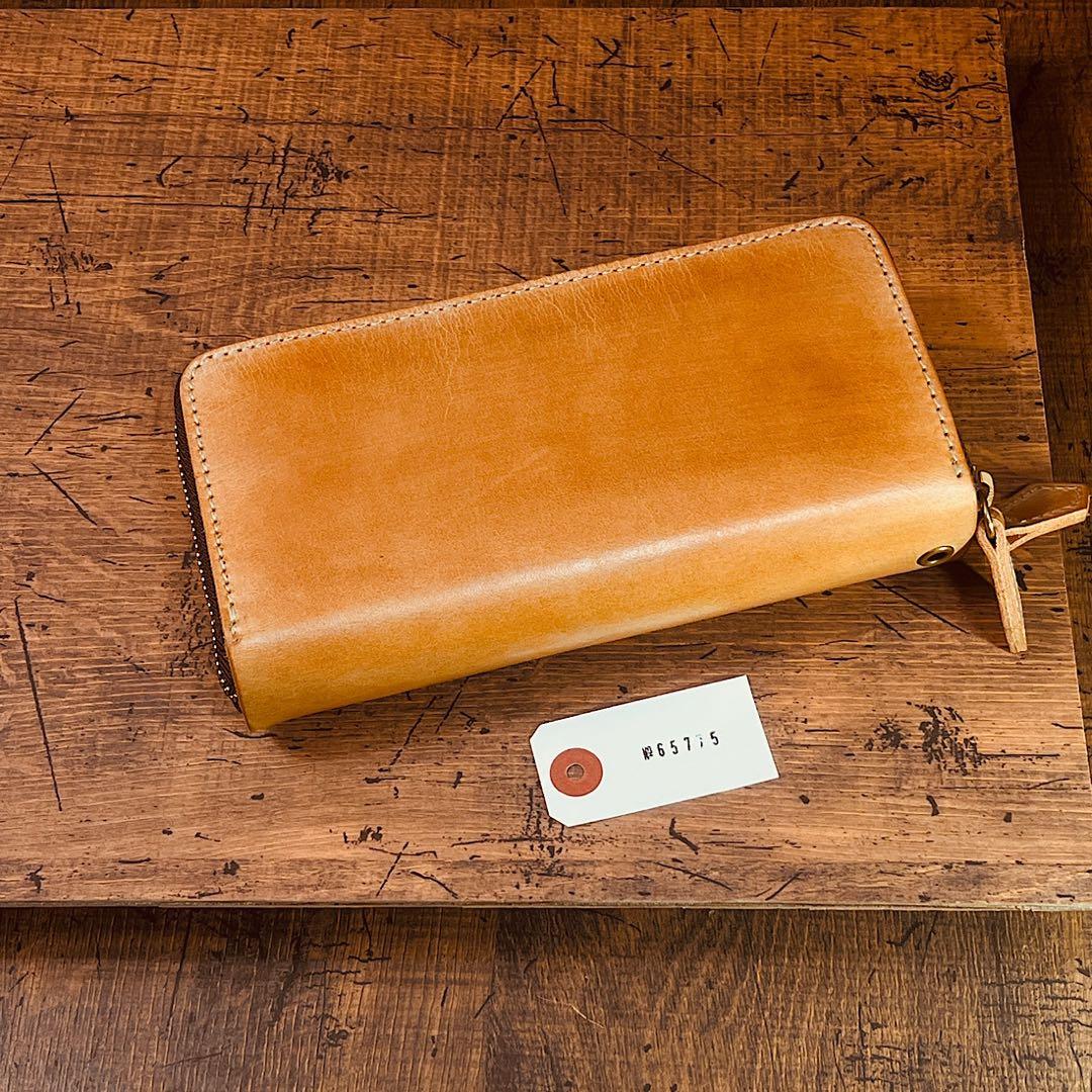 ブライドルレザー メンズ 長財布 ダブルファスナー ラウンドファスナー