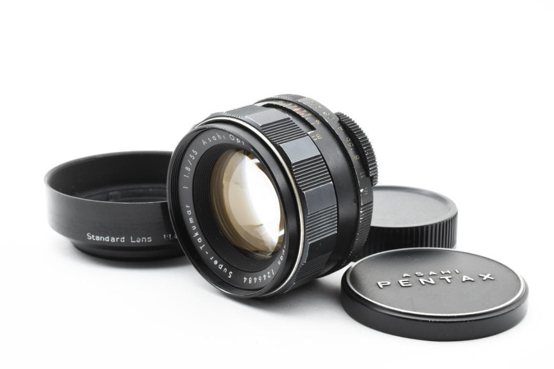 前期型 Super Takumar 55mm F1.8 純正フード付 SO147