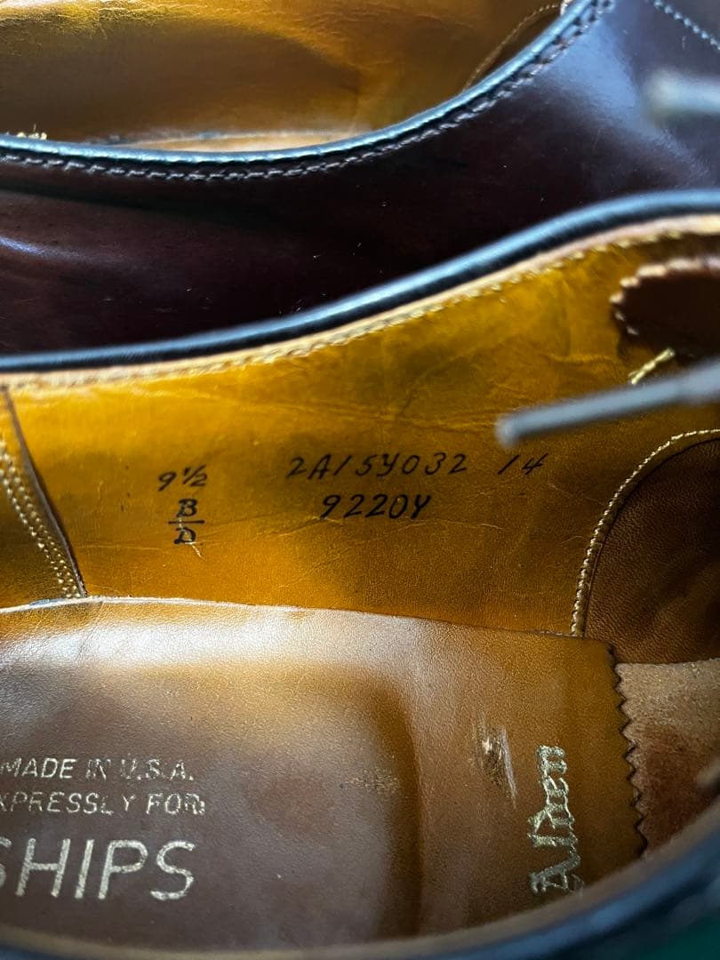 赤*す様 Alden コードバン　ストレートチップ