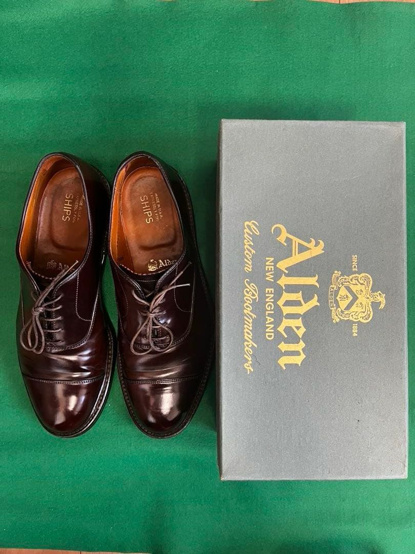 赤*す様 Alden コードバン　ストレートチップ