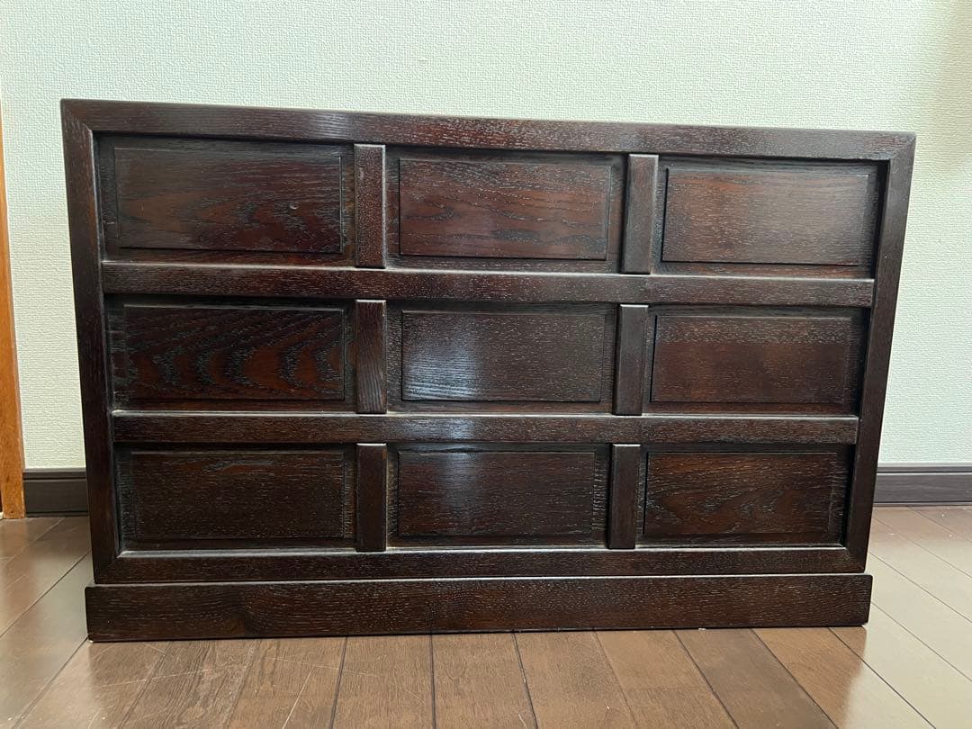 唐木 花梨 無垢材 9個3段 唐木家具 薬棚 薬箪笥 小箪笥 箪笥 和モダン